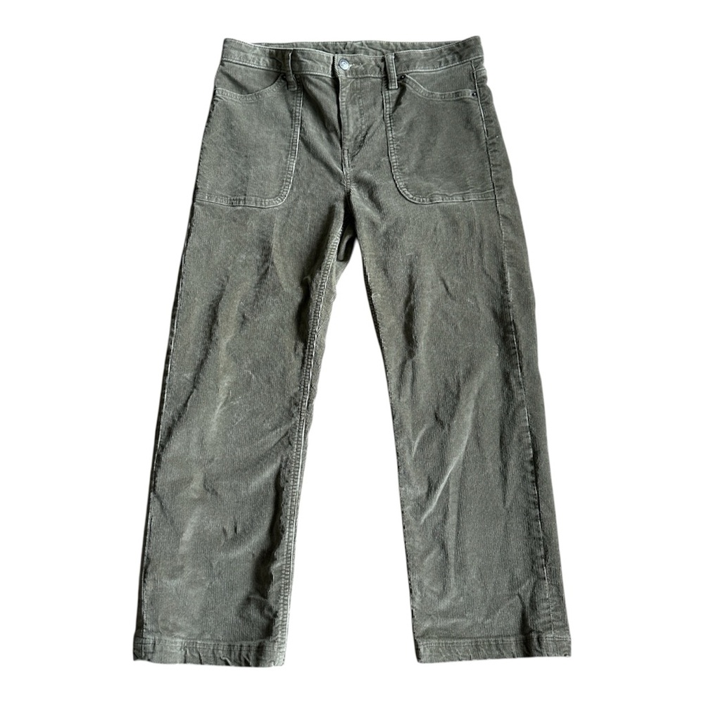 Patagonia Grand Pitch Cords Cropped Pants Women 30 (33x25.5) Sage Khaki Corduroy